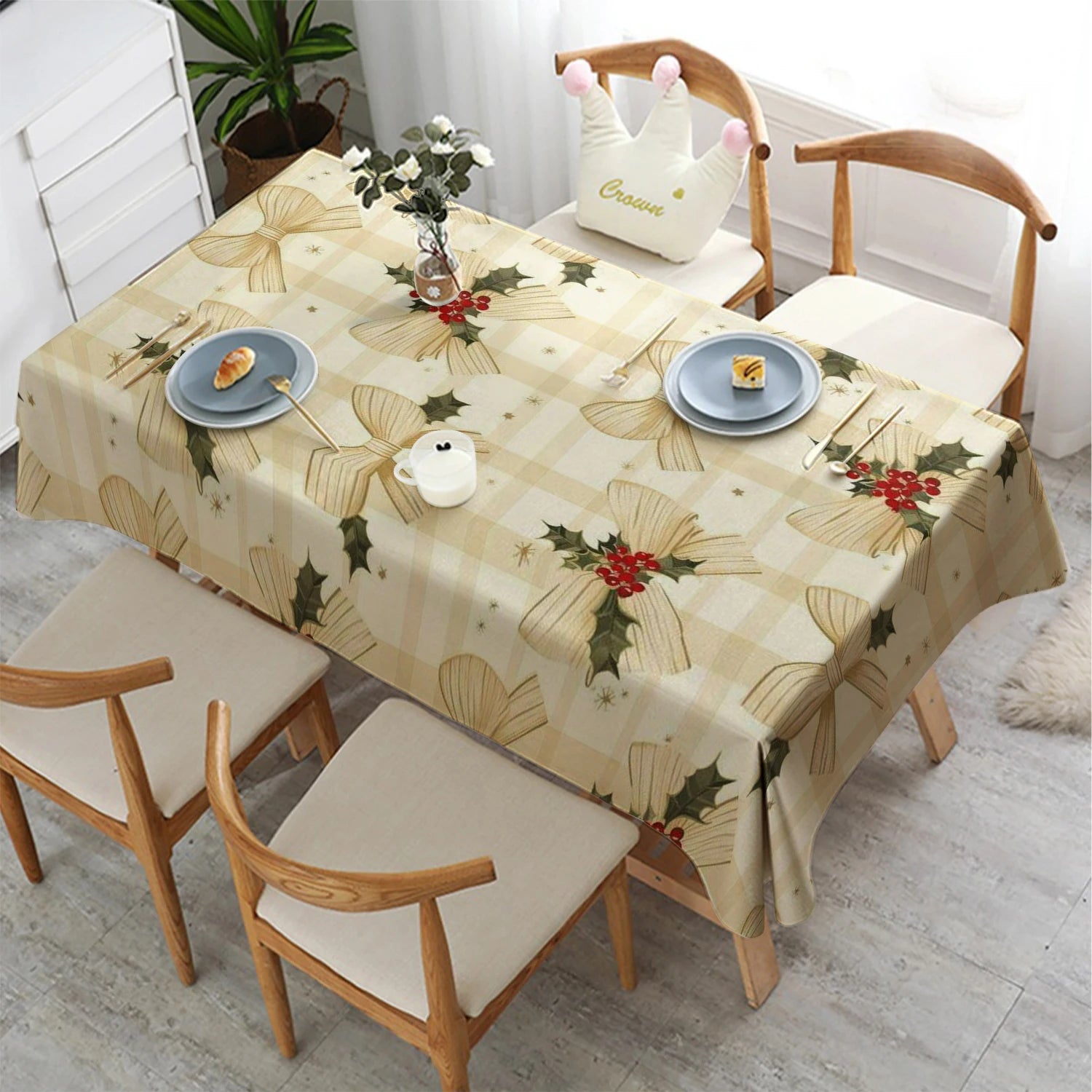 Nappe de Table Rectangulaire Spéciale Noël - 8 Tailles