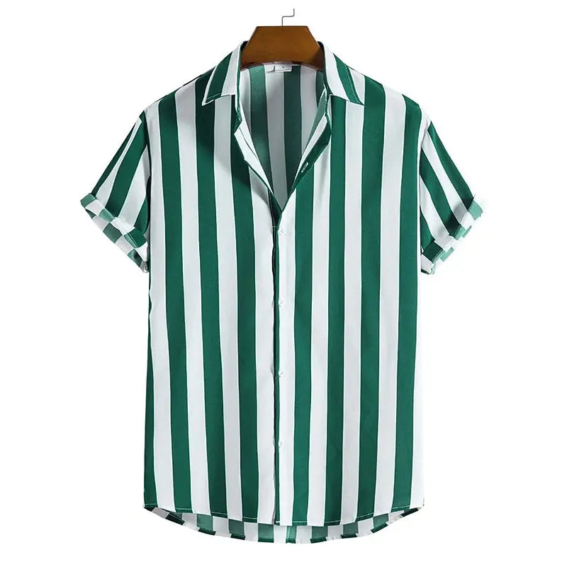 Chemise à Rayures & Manches Courtes - Homme