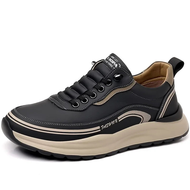 Chaussures Homme à Enfiler en Cuir PU – Légères, Respirantes, Antidérapantes & Confortables