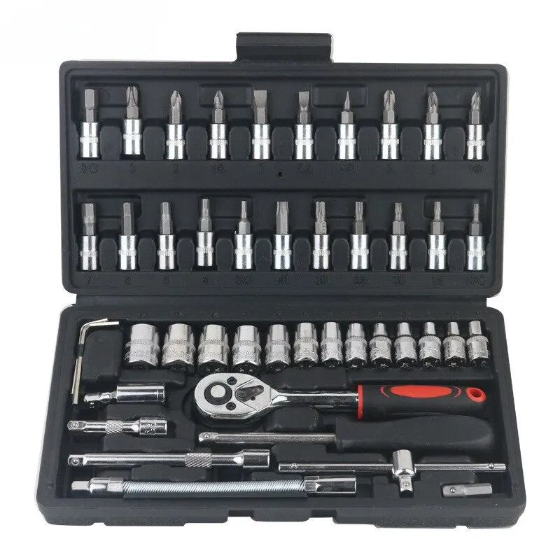 Kit de clés à cliquet complet 46 pièces