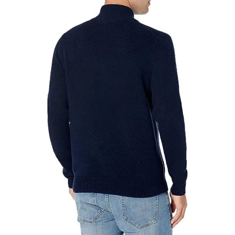 Pull décontracté à col montant pour homme