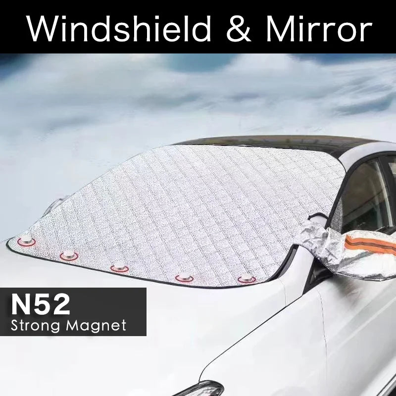Protection de Pare-Brise Voiture Été/Hiver – Anti-Givre, Anti-Neige & Pare-Soleil Imperméable – Berline & SUV