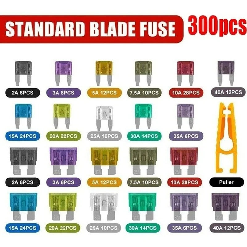 Kit de 300 pièces Fusibles de Voiture