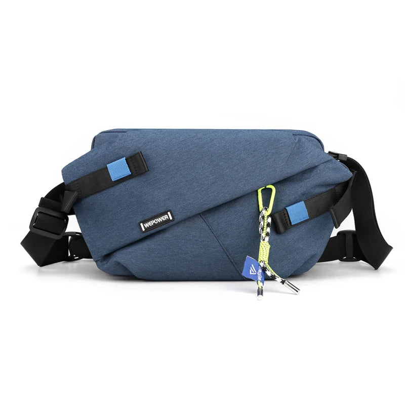 Sac Bandoulière Multi-Poches en Nylon Bicolore