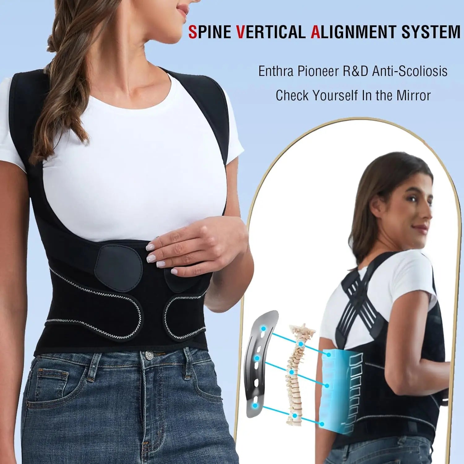 Correcteur de Posture réglable design croisé