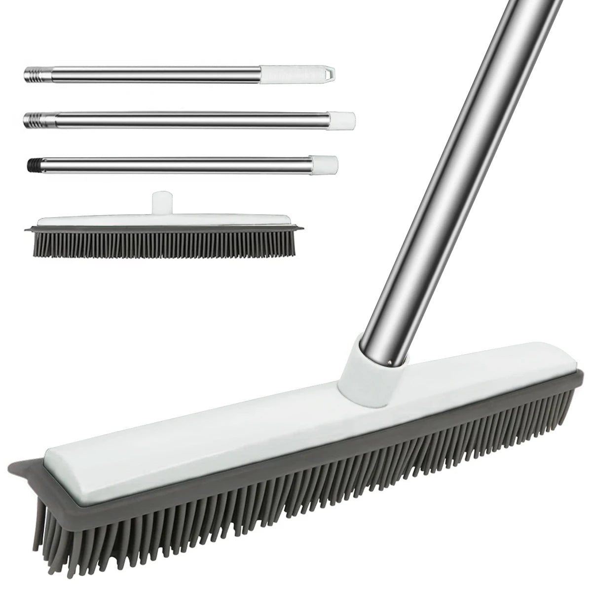 Balai Multifonction en Silicone – Anti-Poils d’Animaux, Sols, Tapis & Carrelage – Sans Rayures