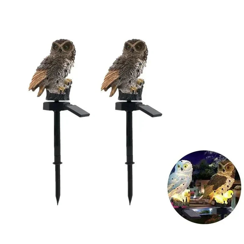 Lampe Solaire Décoration jardin Chouette réaliste