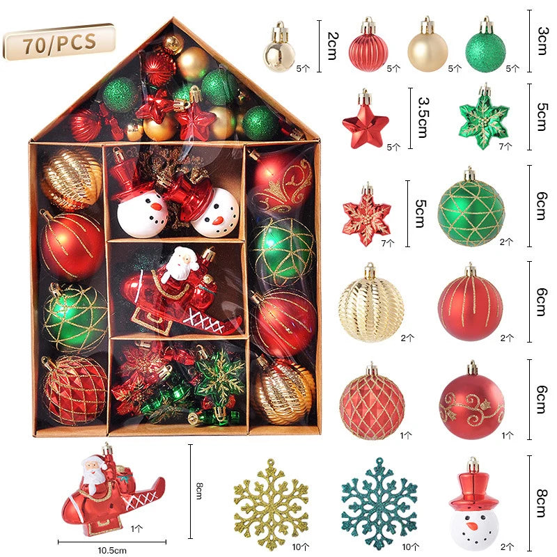 Coffret de 70PCS de décoration de Noël