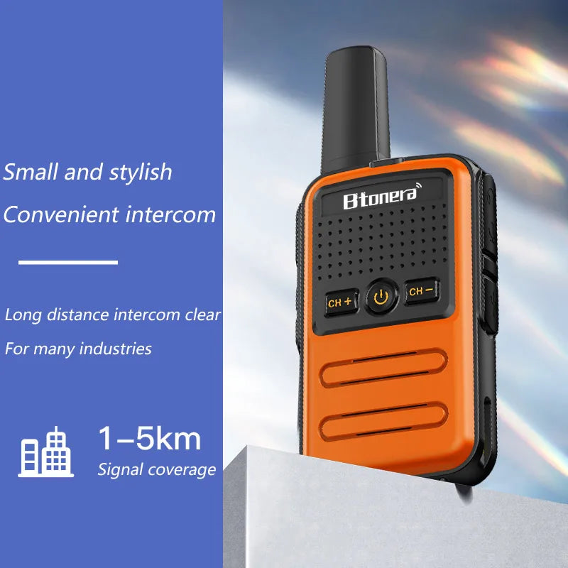 Duo Mini Talkie-Walkie rechargeable - Jusqu'Ă 5km !