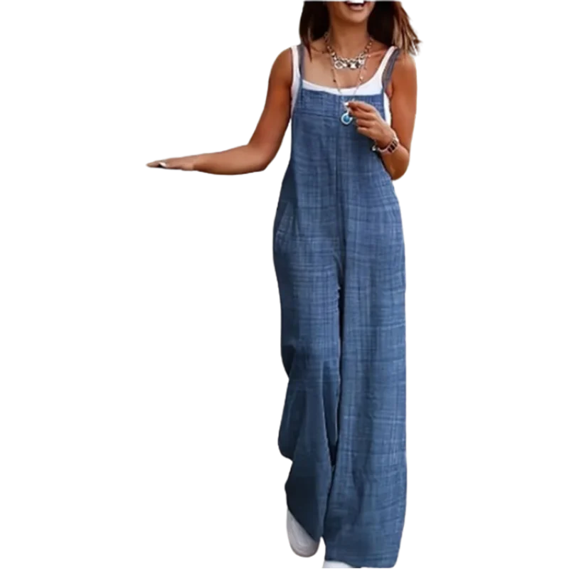 Combinaison Pantalon Décontractée d'Été à Fine Bretelles