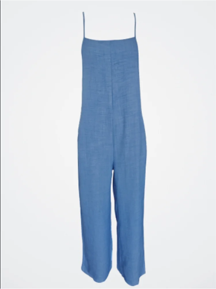 Combinaison Pantalon Décontractée d'Été à Fine Bretelles