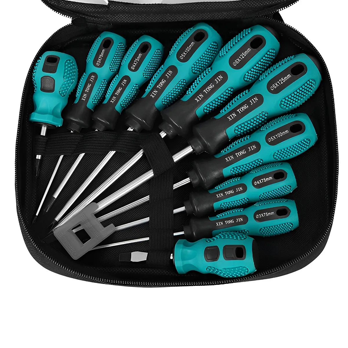 Jeu de 10 tournevis magnétique avec pochette de rangement