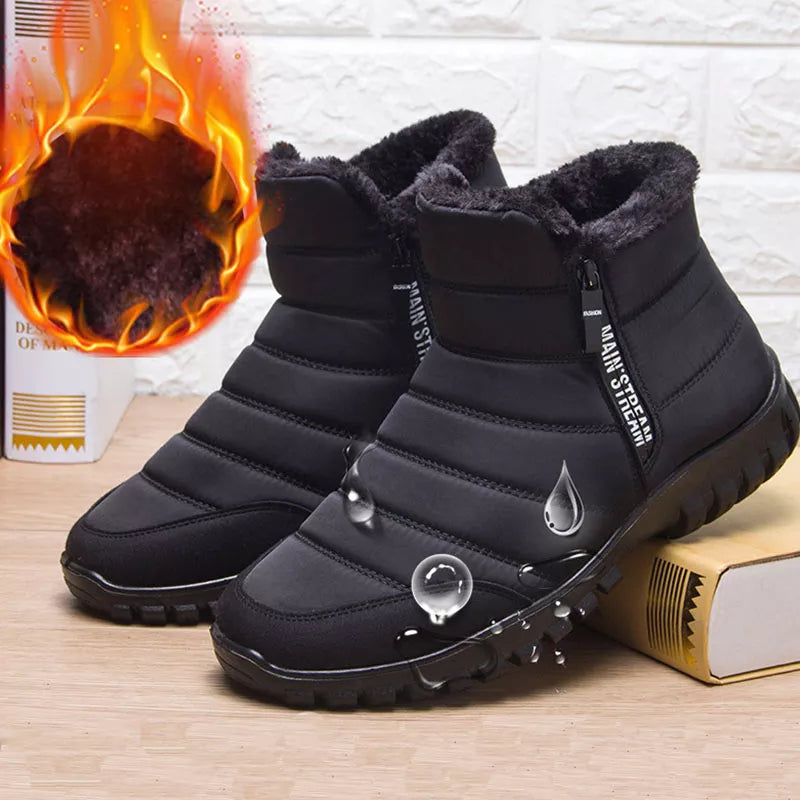 Bottes de neige imperméables pour hommes - Fourrure polaire