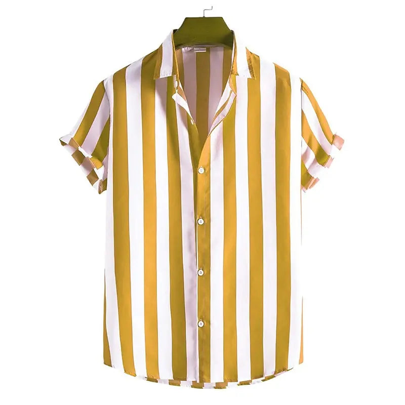 Chemise à Rayures & Manches Courtes - Homme