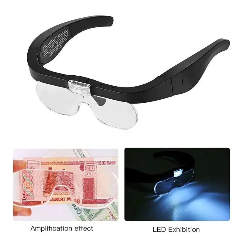 Lunettes Loupe de Précision avec 5 lentilles Zoom différentes