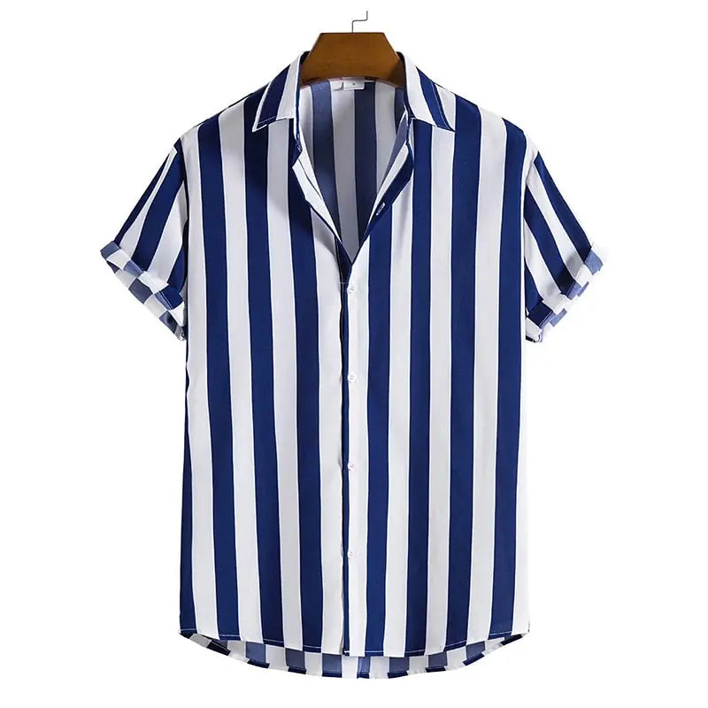 Chemise à Rayures & Manches Courtes - Homme