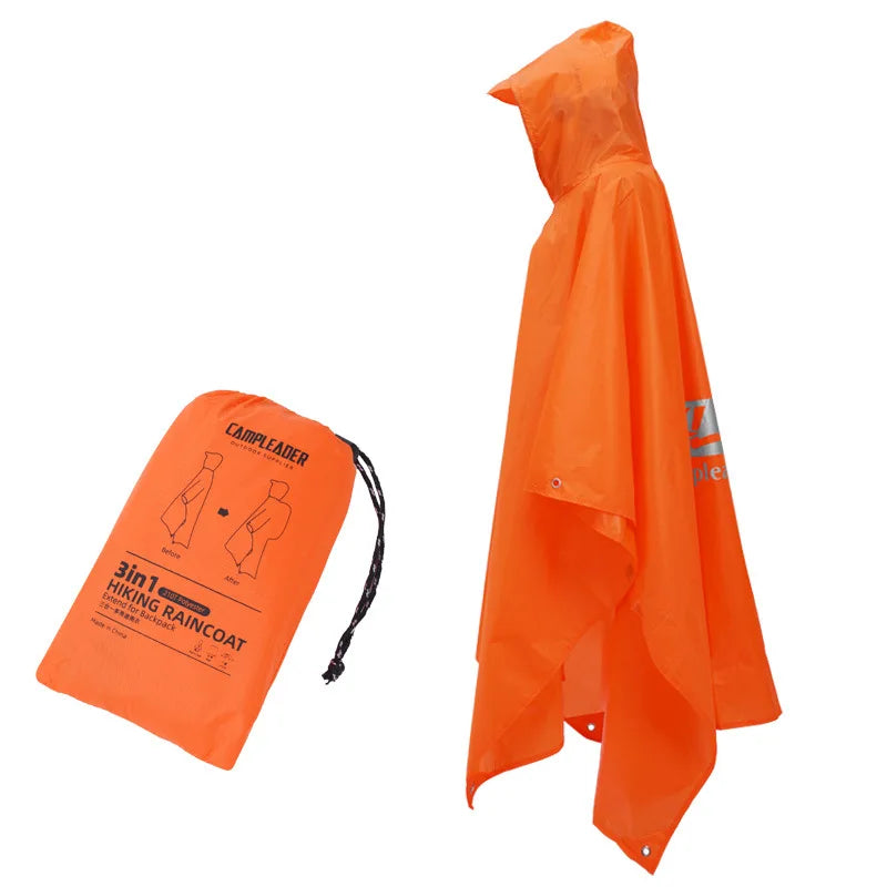Poncho de pluie imperméable 3 en 1