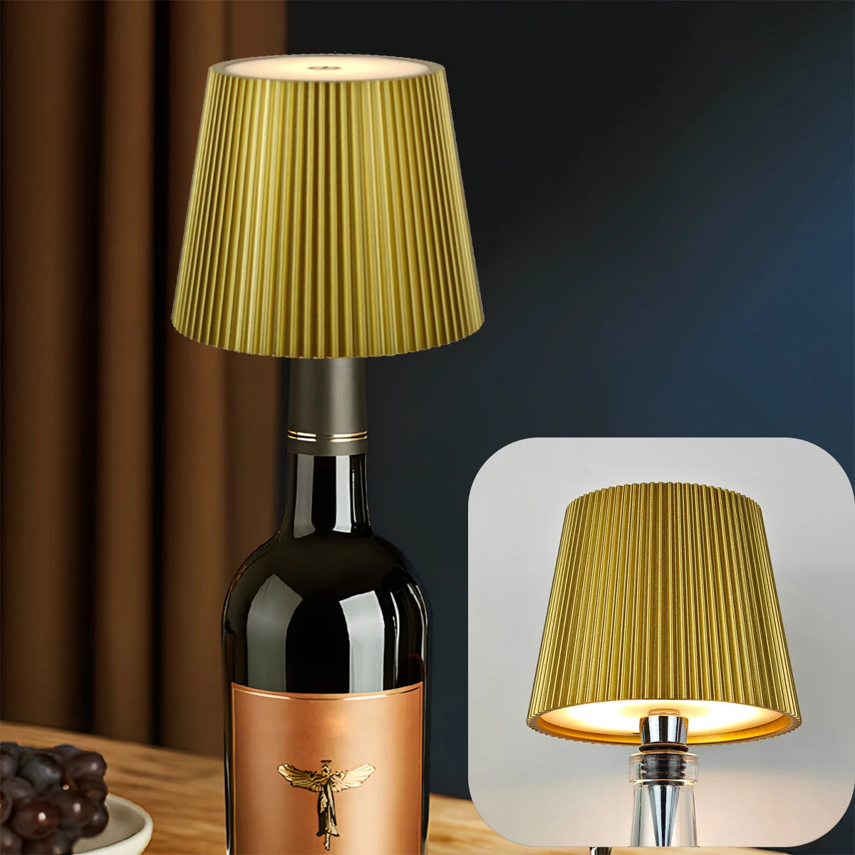 Abat-jour de Lampe pour Bouteille - 3 Couleurs LED & Différentes Intensités