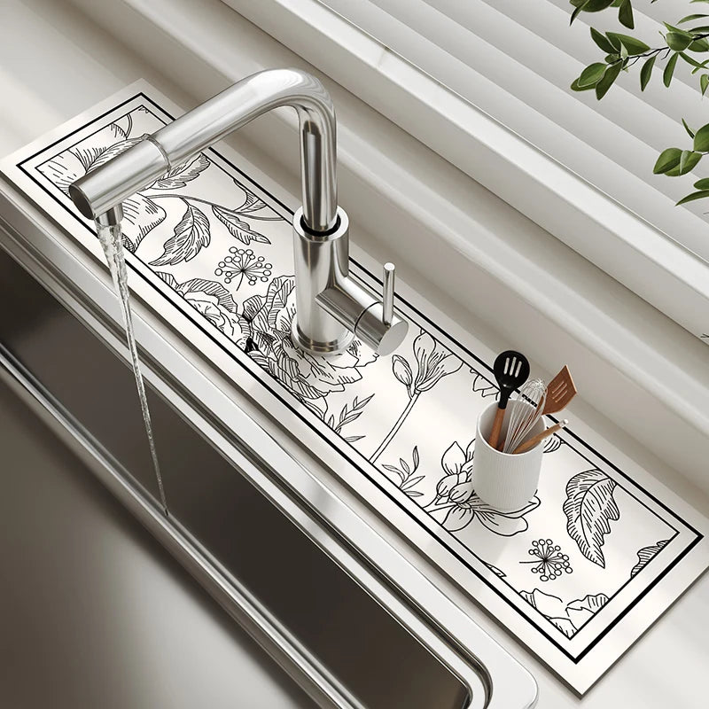 Tapis Égouttoir Cuisine - Séchage Rapide & Propre