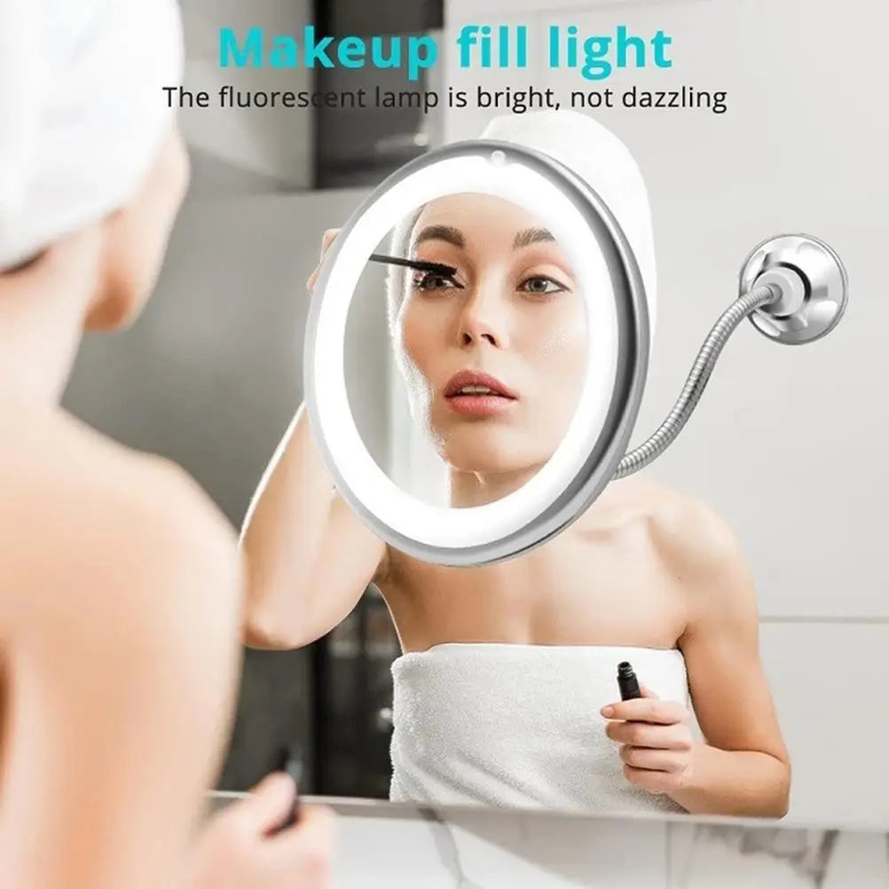 Miroir grossissant avec LED intégrée