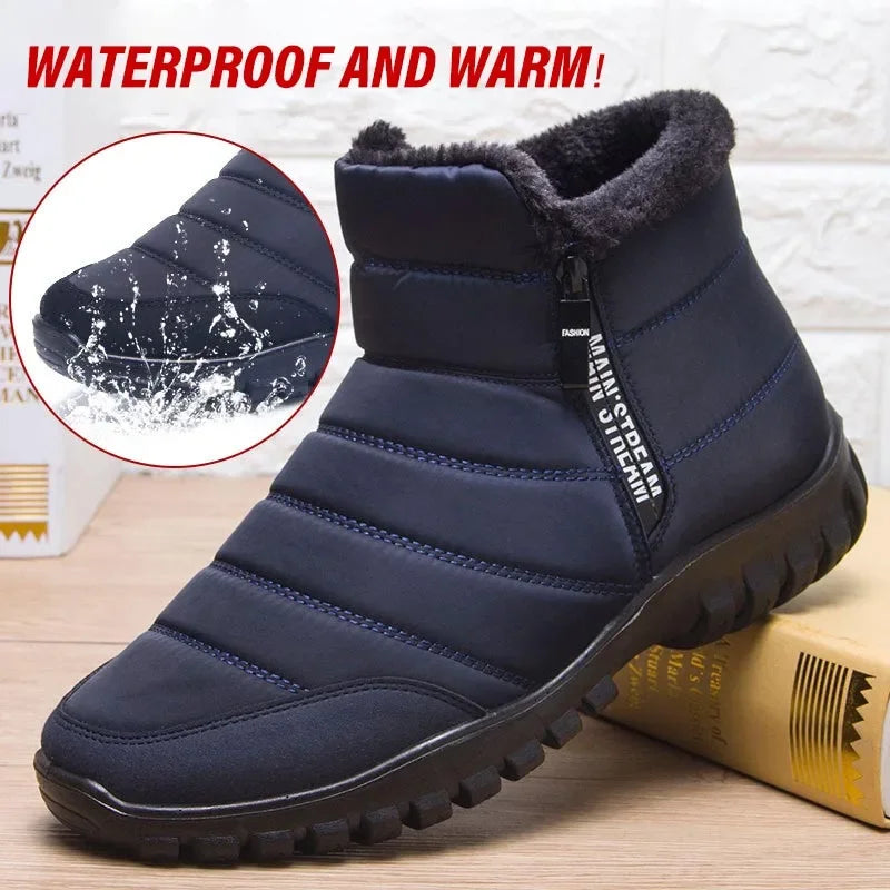 Bottes de neige imperméables pour hommes - Fourrure polaire