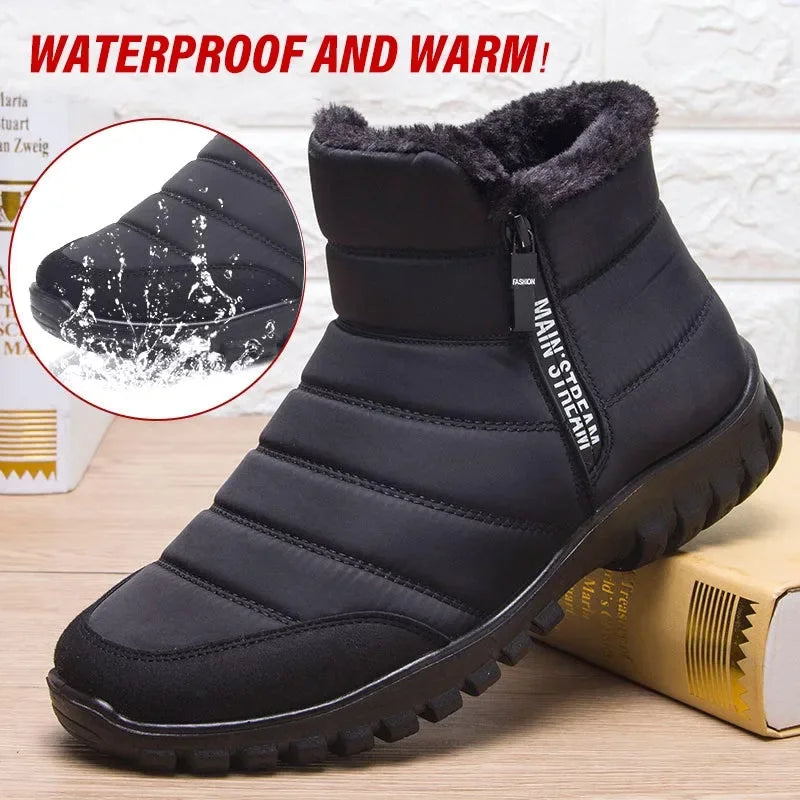Bottes de neige imperméables pour hommes - Fourrure polaire