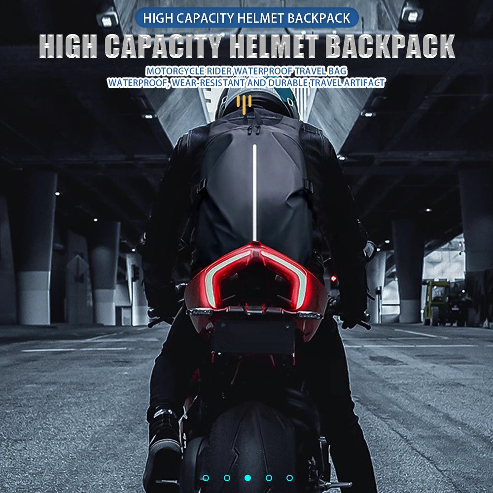 Sac à Dos déperlant pour Moto et Vélo Réflichissant & Grande Capacité