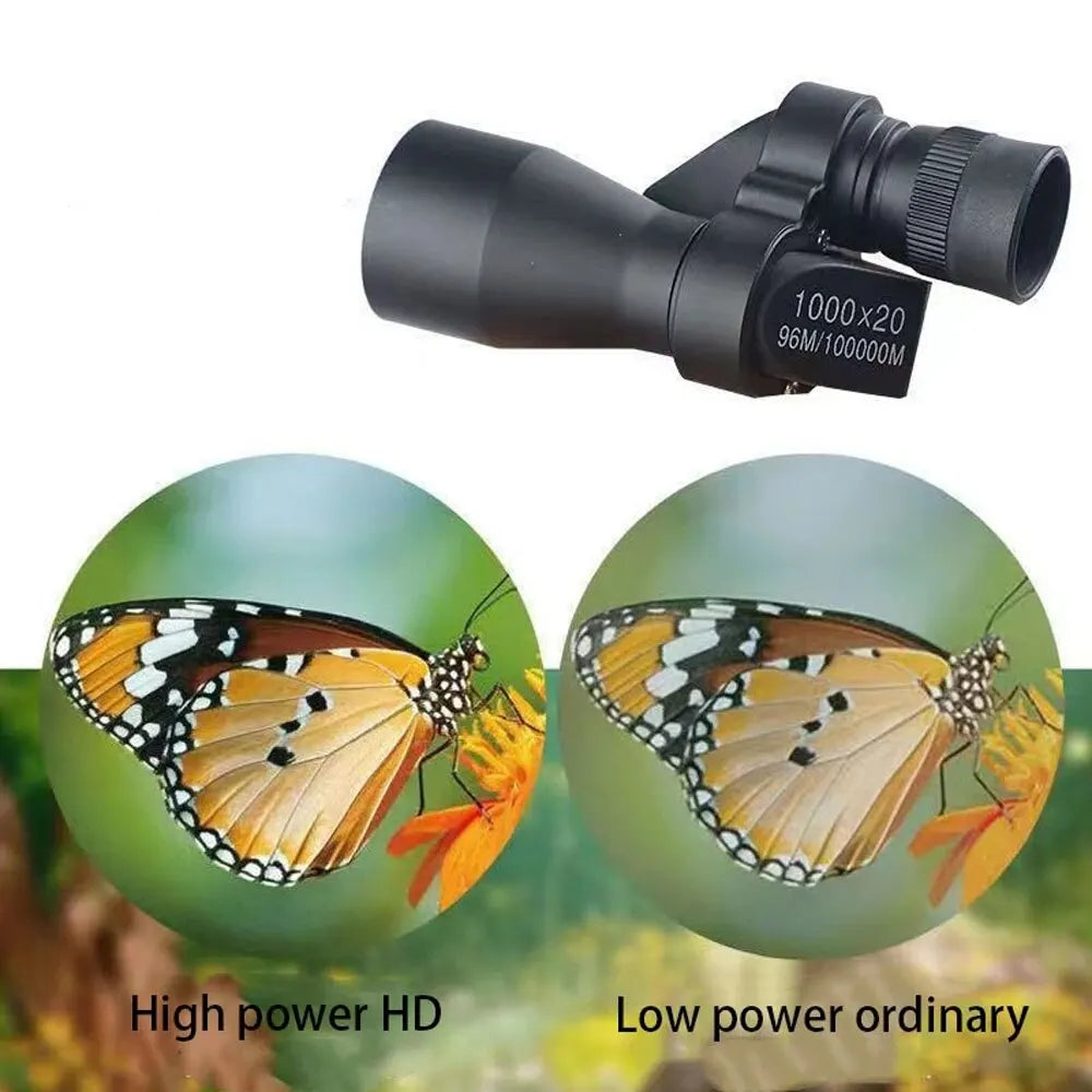 Mini Télescope Monoculaire HD de Poche – Fort Grossissement pour Randonnée, Camping et Observation