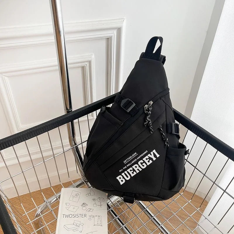 Sac à Dos Bandoulière Unisexe – Nylon Résistant pour Voyage et Usage Quotidien