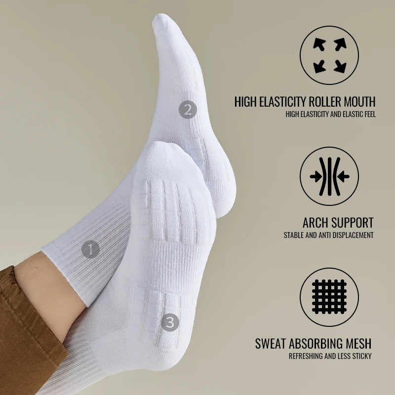 5 paires de Chaussettes Longues Homme – Amorti & Maintien