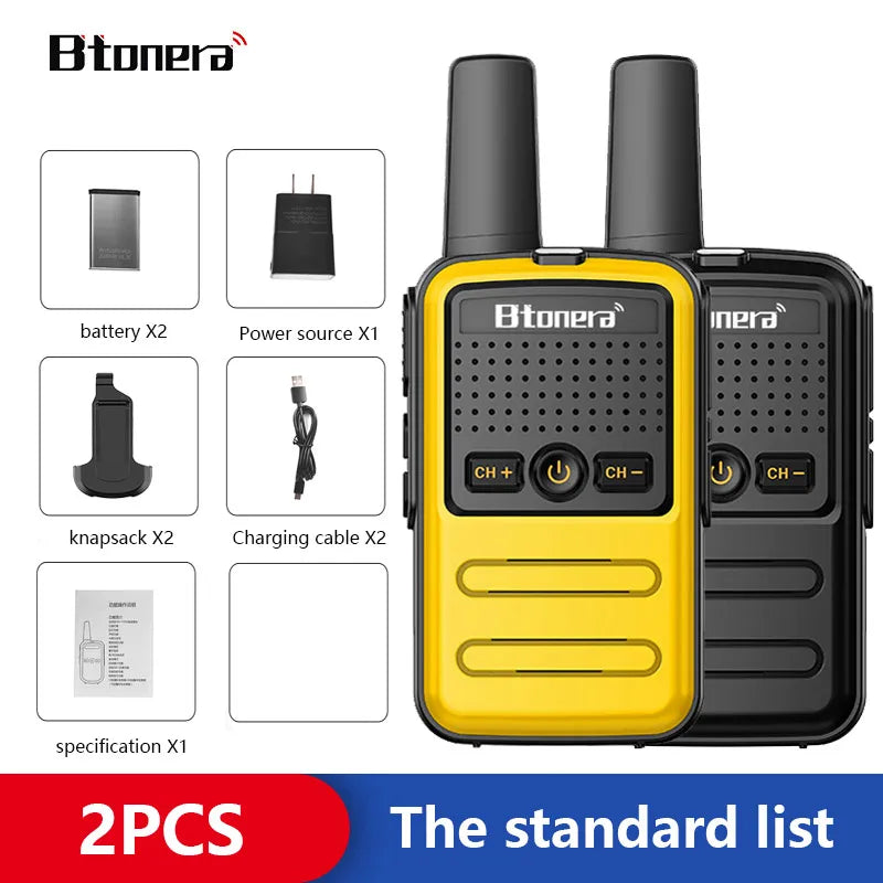 Duo Mini Talkie-Walkie rechargeable - Jusqu'Ă 5km !