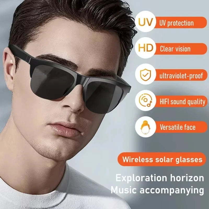 Lunettes de soleil intelligentes Bluetooth anti-UV Mixte