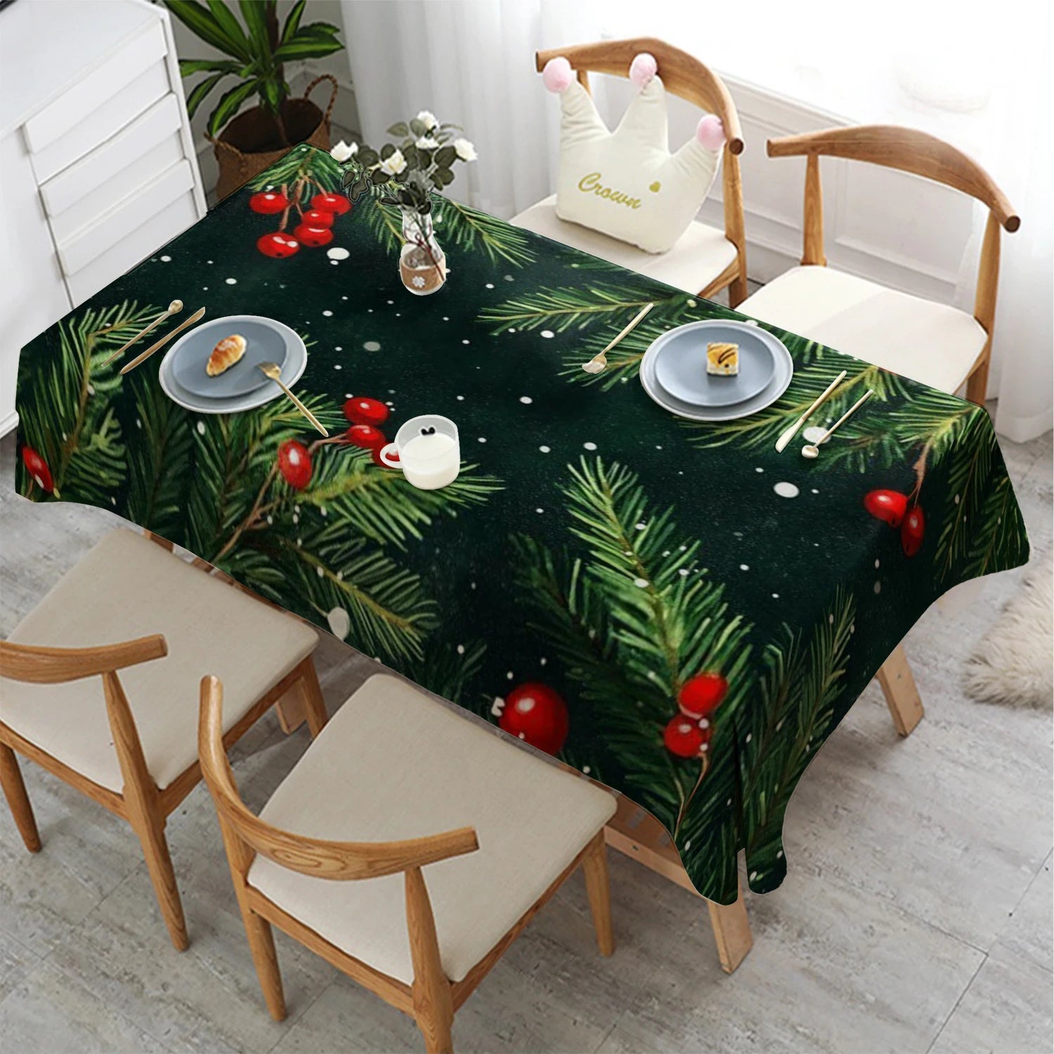 Nappe de Table Rectangulaire Spéciale Noël - 8 Tailles