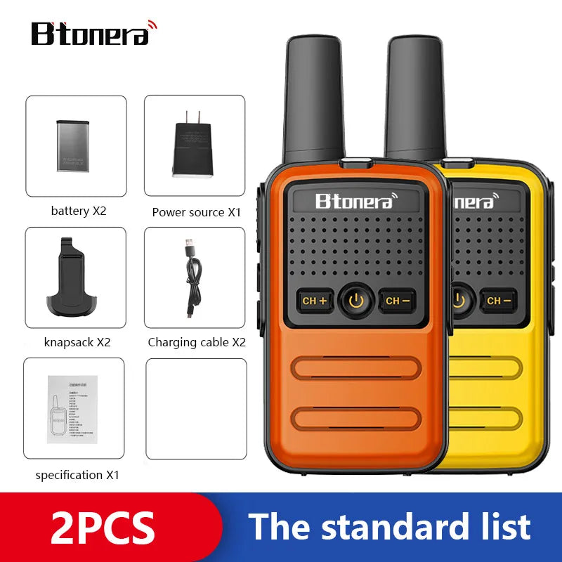 Duo Mini Talkie-Walkie rechargeable - Jusqu'Ă 5km !