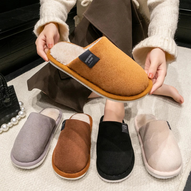 Chaussons d’Intérieur Homme en Suédine – Légers, Silencieux, Chauds & Antidérapants