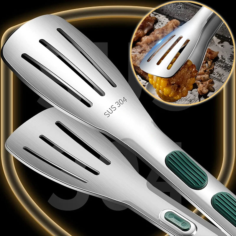Lot de 3 Pinces Alimentaires pour BBQ en Acier Inoxydable