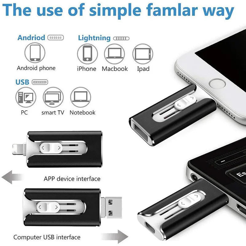 Clé USB OTG 4 en 1 - Jusqu'à 512GO