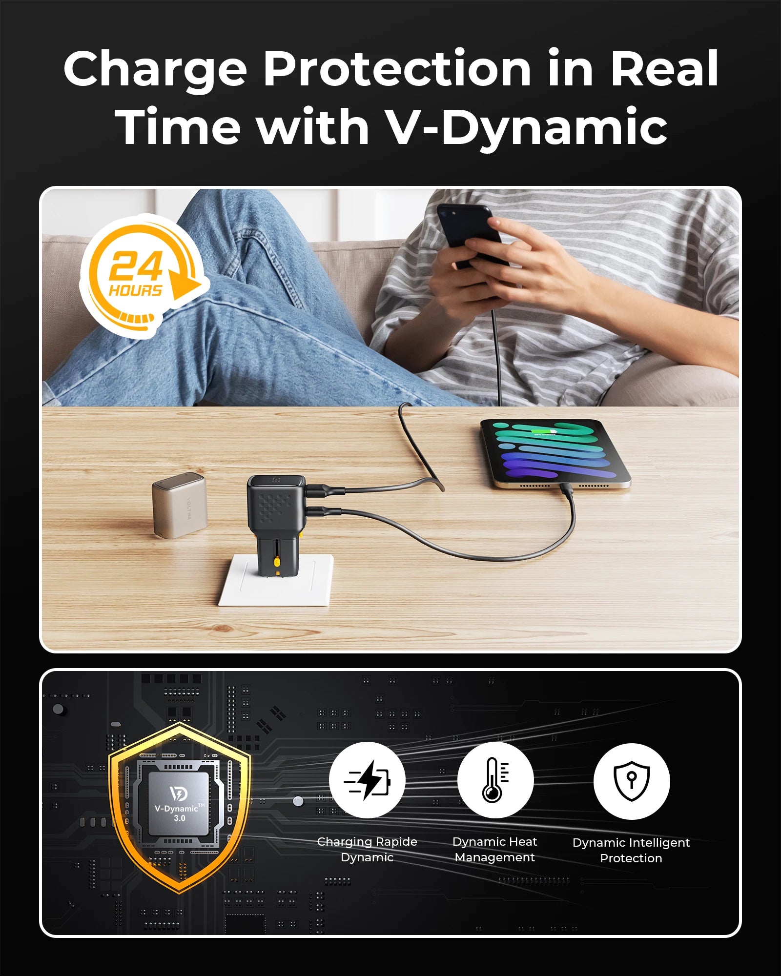 Chargeur Rapide de Voyage multifonctions USB + Type-C - EU, UK, US, AU