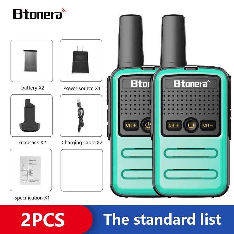 Duo Mini Talkie-Walkie rechargeable - Jusqu'Ă 5km !