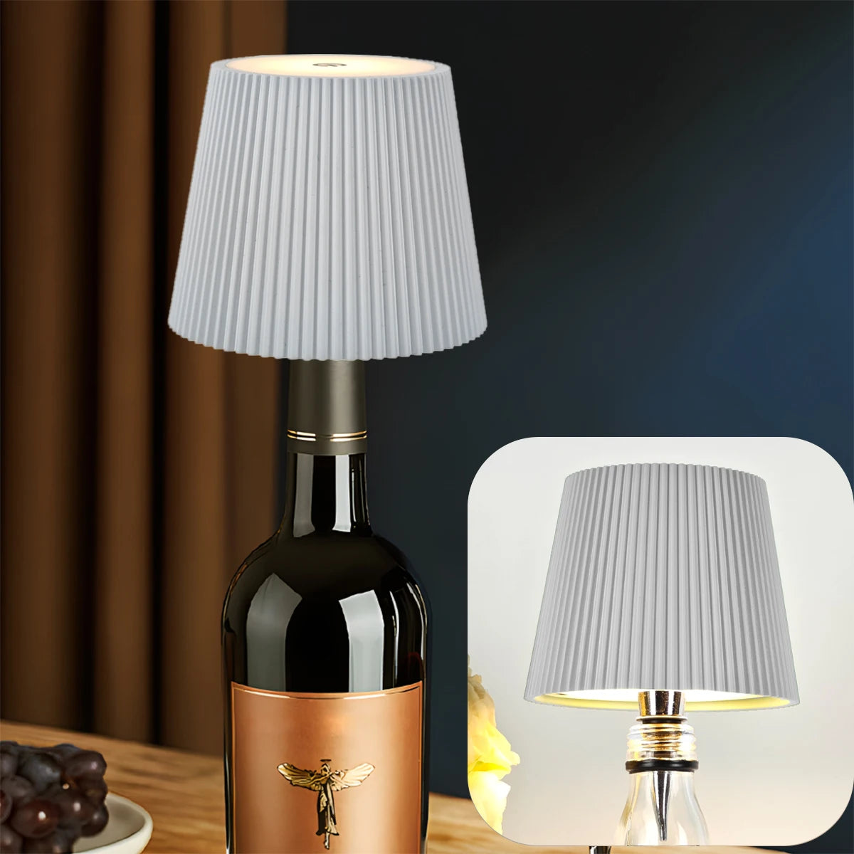 Abat-jour de Lampe pour Bouteille - 3 Couleurs LED & Différentes Intensités
