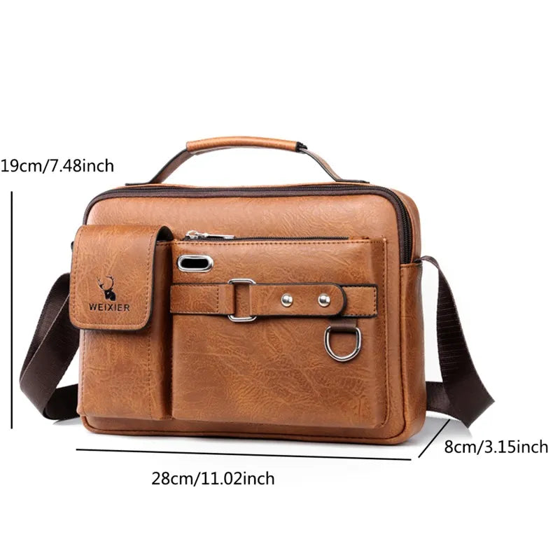 Mini Sac bandouillère multipoche en Cuir PU pour Hommes