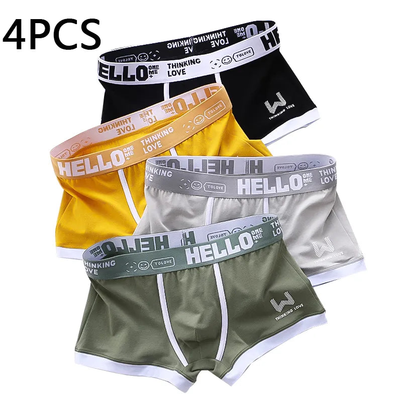 Lot de 4 boxers en coton respirants