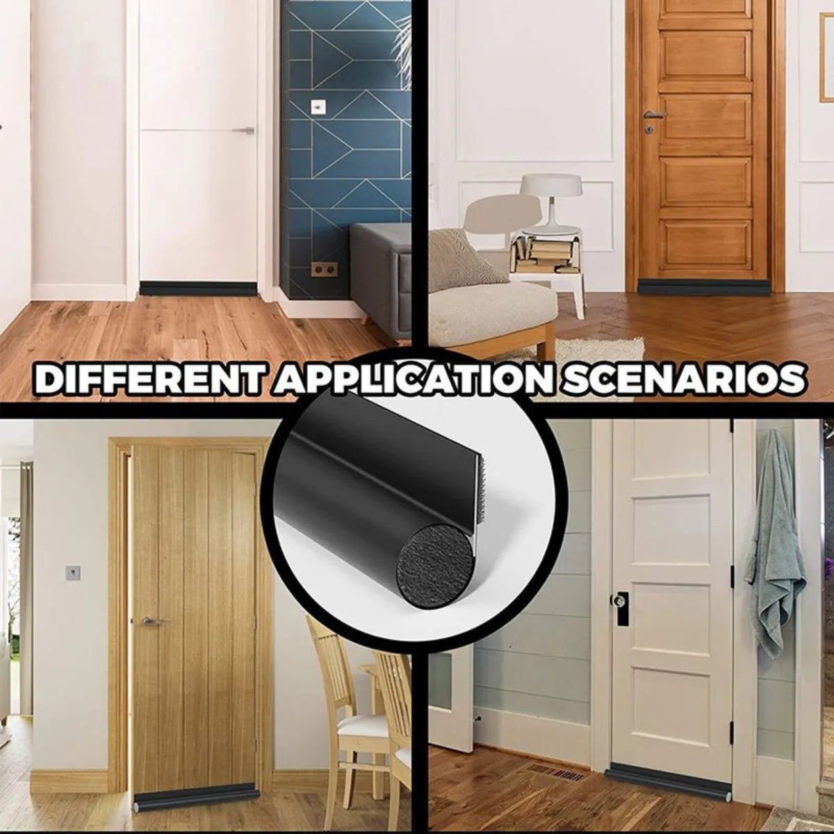 Lot de 4 Bandes d'étanchéité pour portes + 1 Offerte