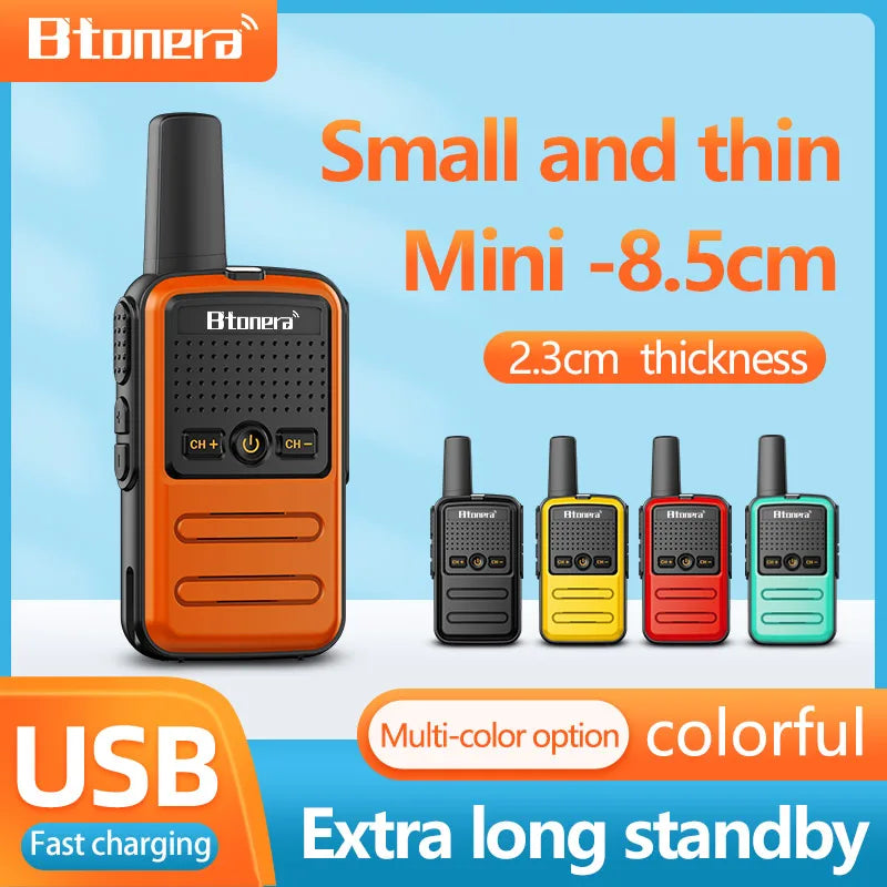 Duo Mini Talkie-Walkie rechargeable - Jusqu'Ă 5km !