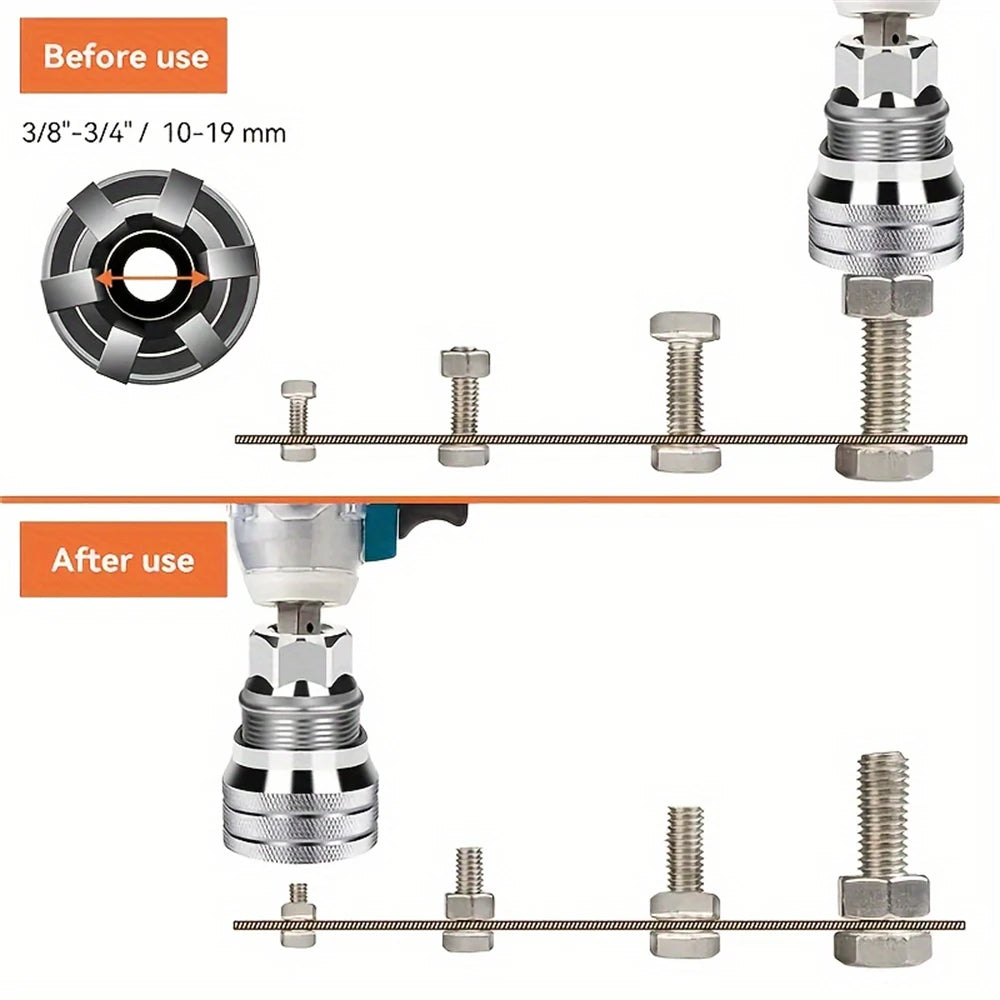 Clé à Douille Universelle Réglable 10–19 mm – Cliquet Multifonction avec Tige – Kit 2 Pièces