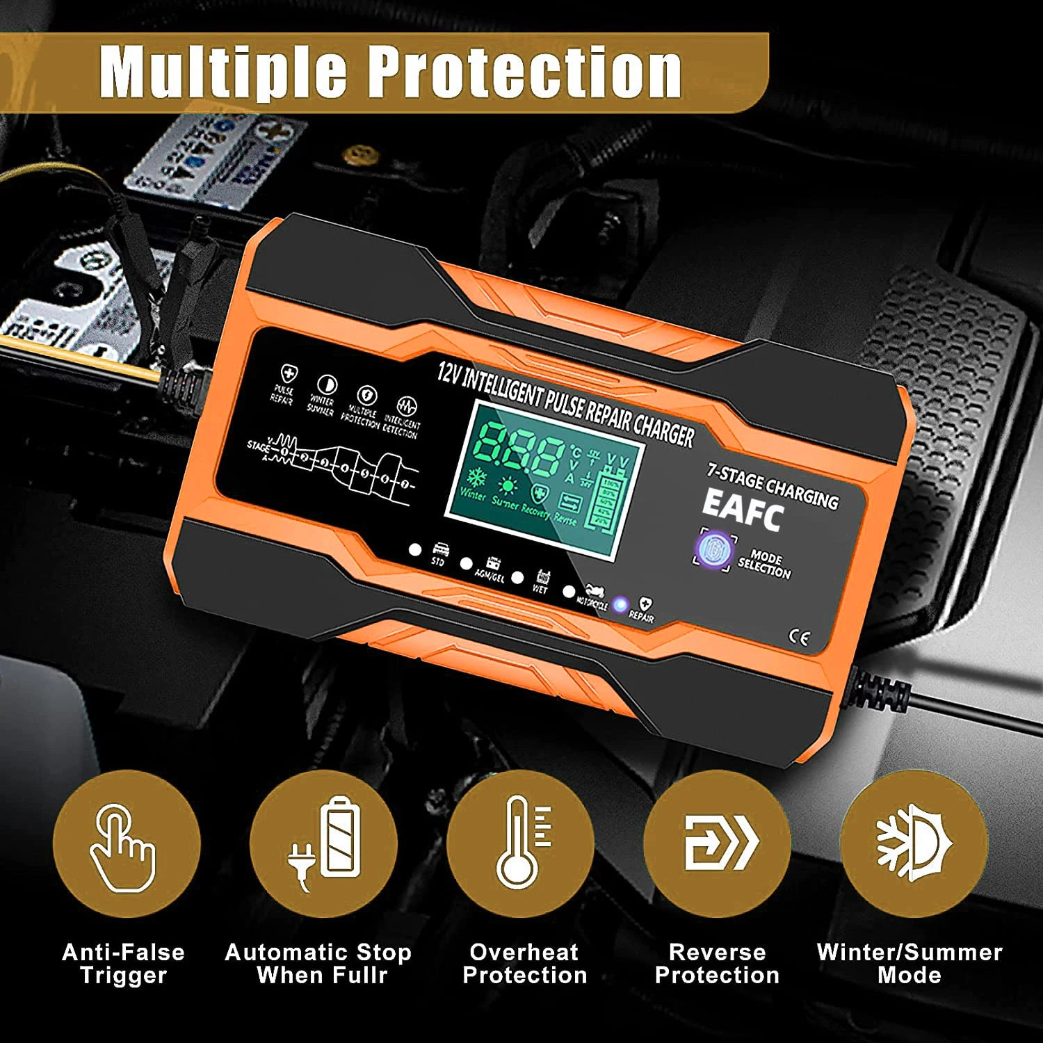 Chargeur de batterie de voiture Automatique intelligent