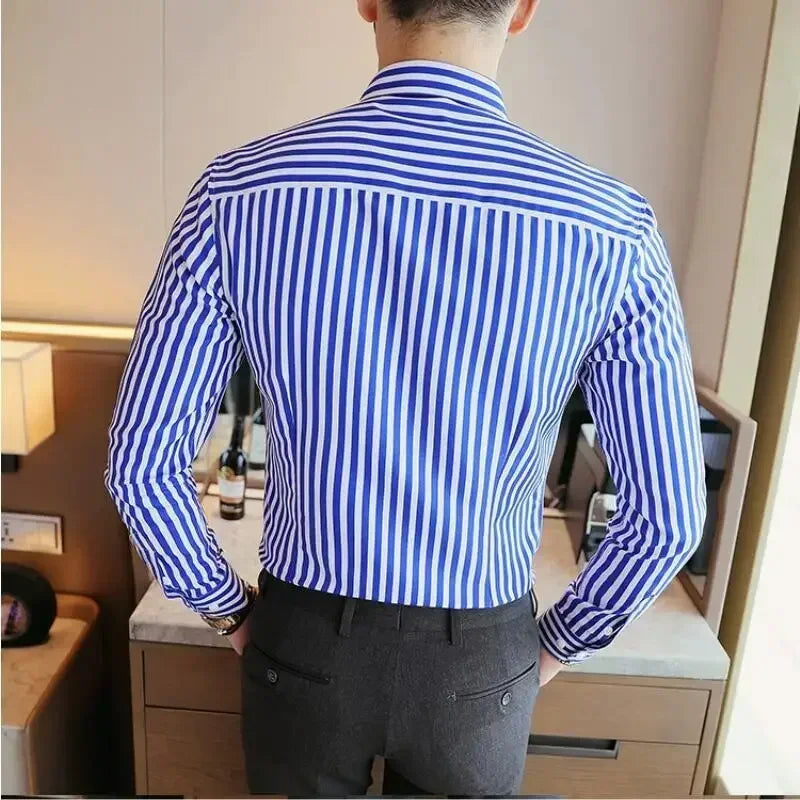 Chemise Oxford à rayure Homme - Intérieur Polaire