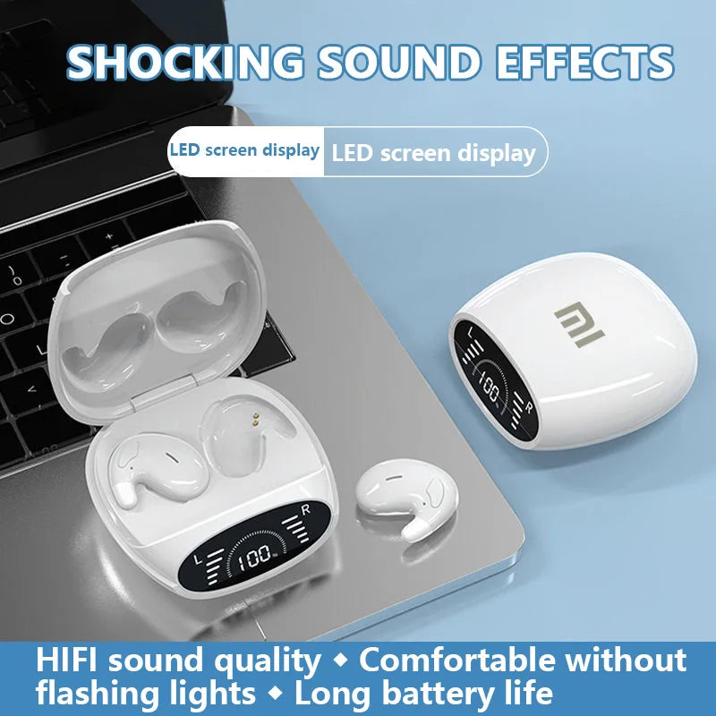 Écouteurs sans fil Bluetooth 5.3 oreillettes fines et invisibles