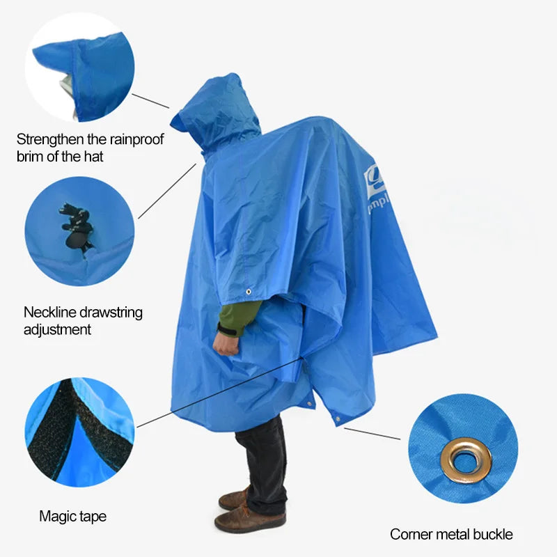 Poncho de pluie imperméable 3 en 1