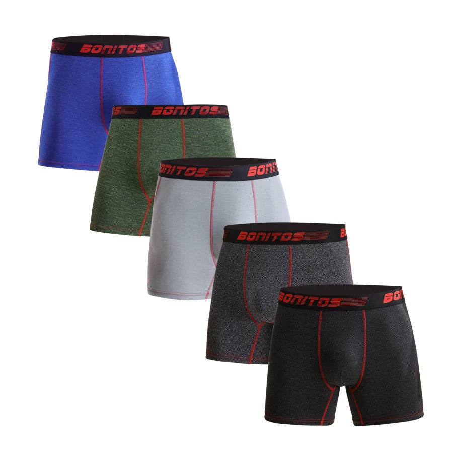 Caleçons Homme Stretch Élégants – 5 Pièces